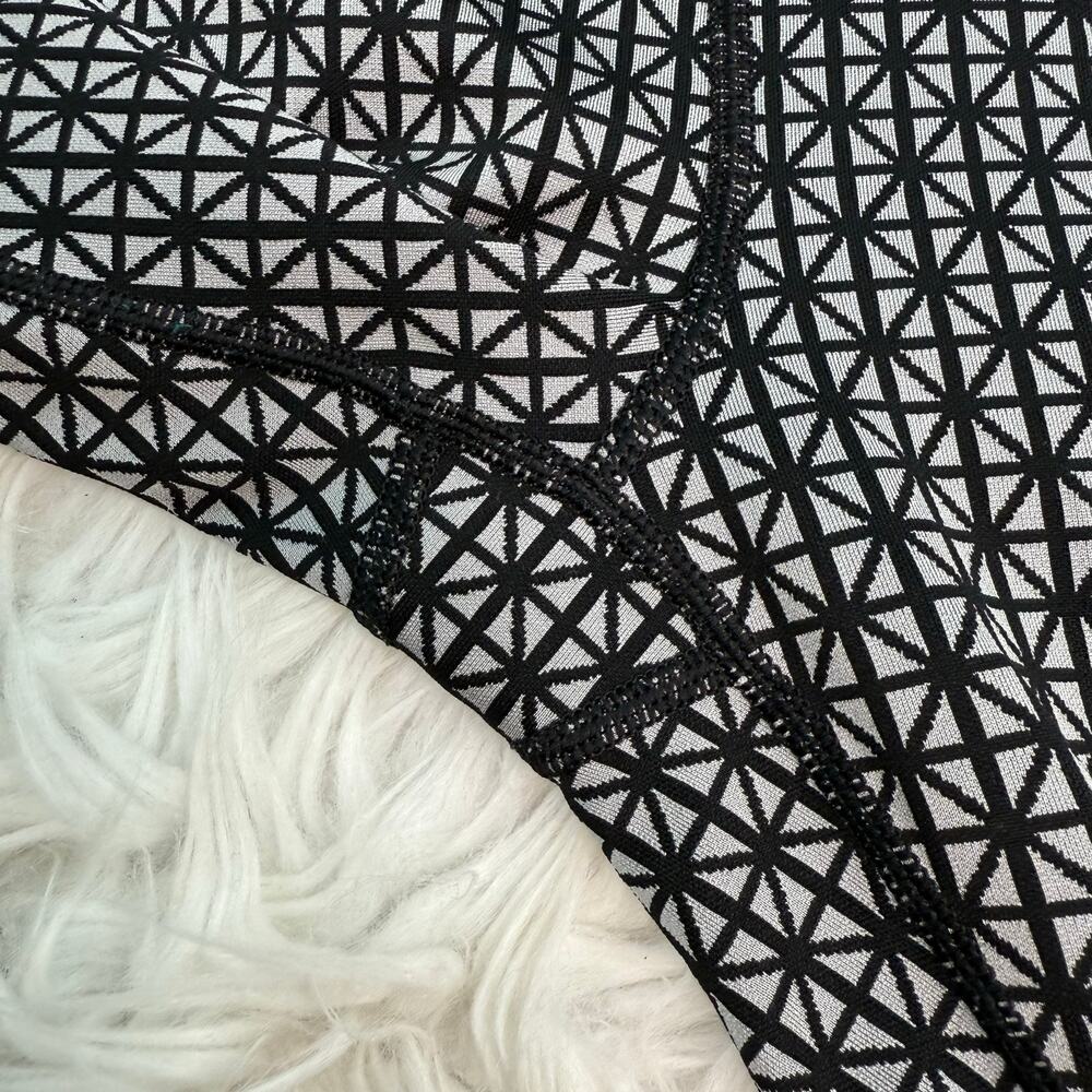 Lululemon Wunder Under Full On Luon Leggings Tri Geo Silver Spoon Black‎ Size 8 - Picture 14 of 16